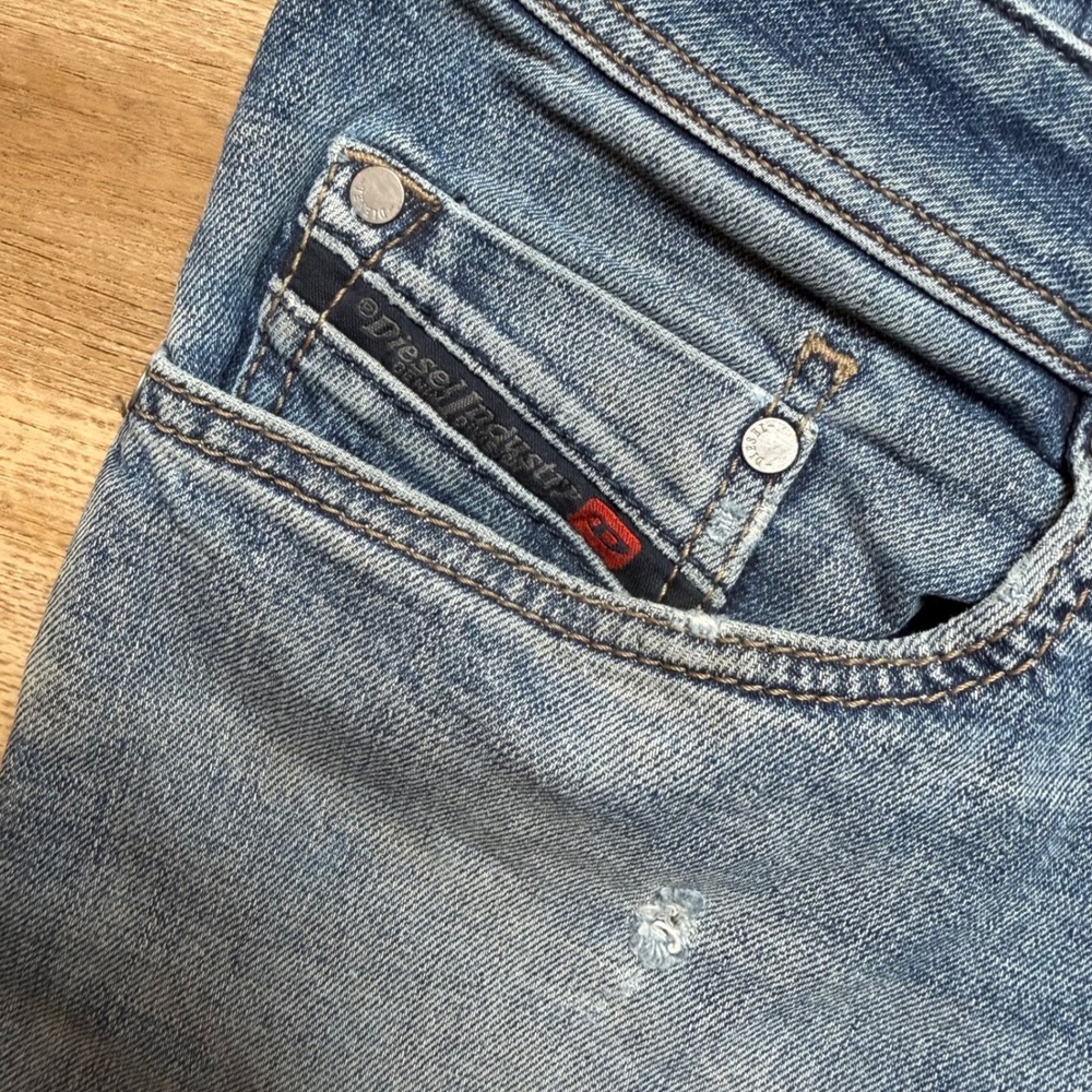 Diesel Waykee Jeans Mens 32x32 Blue Regular Straight Leg Stretch Denim 084NL - Picture 5 of 15